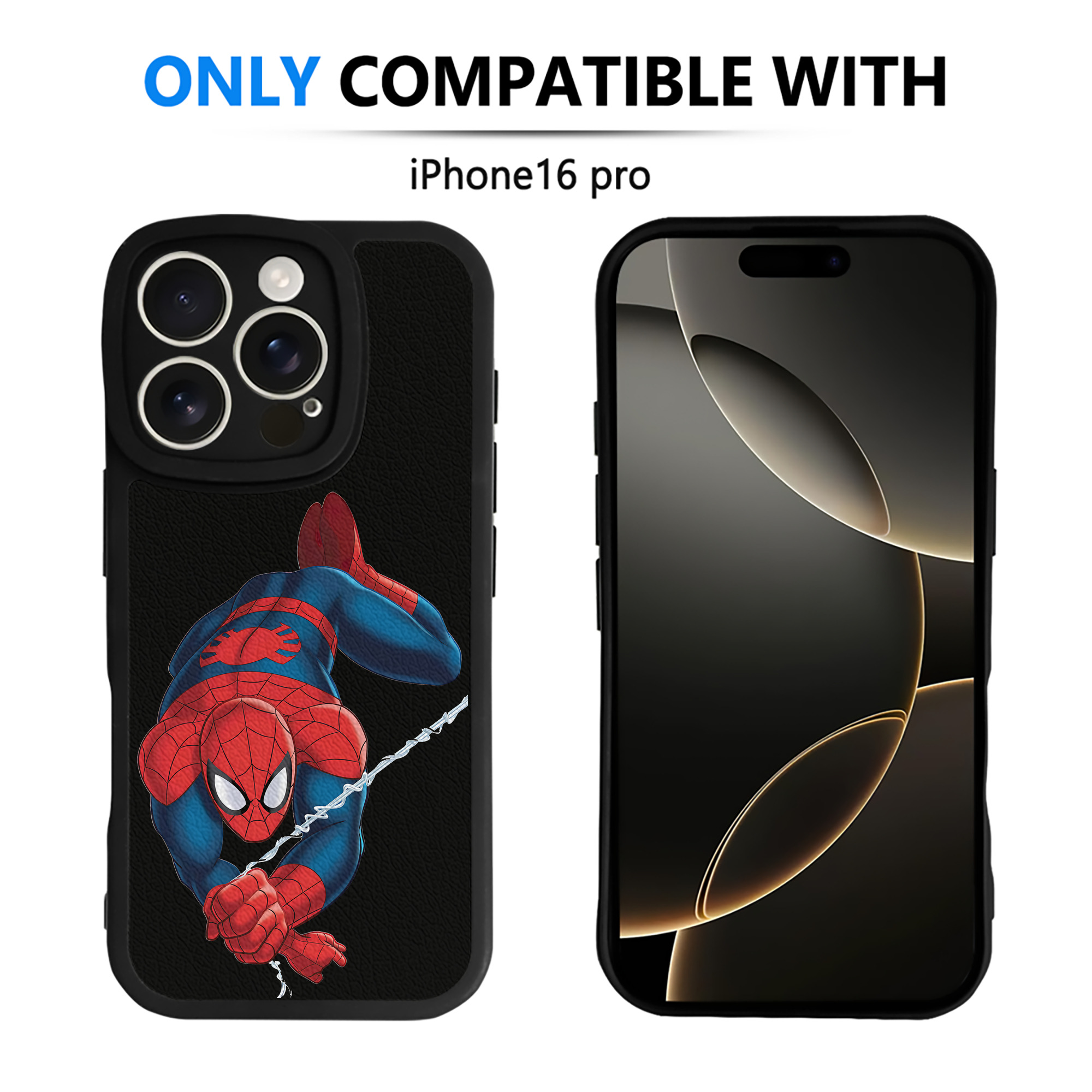 Spider Man スパイダーマン 【iPhone 16シリーズ対応】シリコンスマホケース（レザー調） 材質：シリコン